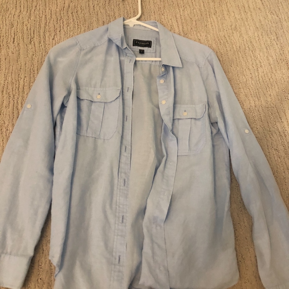Light denim button down